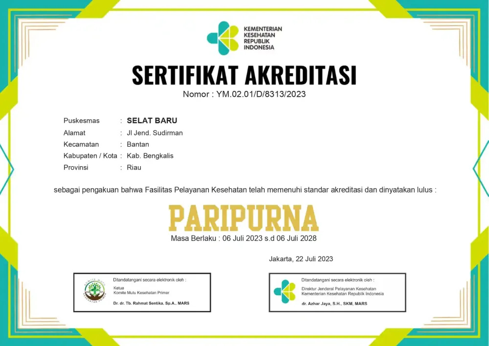 Sertifikat akreditasi